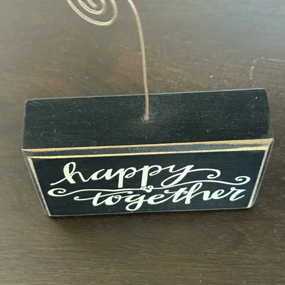 Primitives by Kathy Photo Block Sign Black White 5x3” 27570